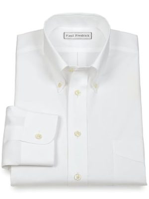 Men's Non-Iron 2-Ply Cotton Button Down Collar Dress Shirt