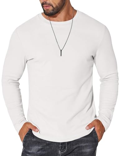 Thermal Shirts for Men Long Sleeve T Shirt Casual Basic Shirts Stretch Crew Neck Undershirts