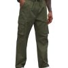 Men's Casual Cargo Pants Cotton Drawstring Athletic Jogger Sweatpants