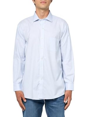 Brooks Brothers Men's Stretch Supima Cotton Non-Iron Twill English Collar Long Sleeve Dress Shirt
