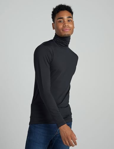 Mens Thermal Turtleneck Underwear Top Fleece Long Sleeve Shirt Base Layer Undershirt Lightweight Midweight M122/M124