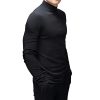 Mens Fashion T-Shirts Mock Turtleneck Undershirts Thermal Underwear Long Sleeve Slim Fit Stretch Basic Pullover