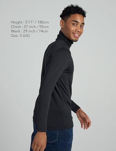 Mens Thermal Turtleneck Underwear Top Fleece Long Sleeve Shirt Base Layer Undershirt Lightweight Midweight M122/M124