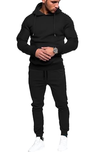 Men's Tracksuit 2 Piece Hoodie Sweatsuit Sets Casual Jogging Athletic Suits