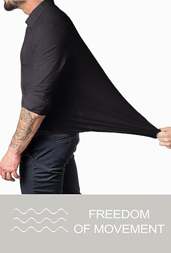 31Dm1EzEjOL.jpg Men’s Muscle Fit Dress Shirts Athletic Slim Fit Long Sleeve Stretch Casual Button Down Shirt