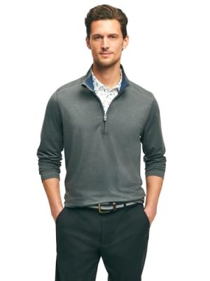 Men's Performance Stretch Long Sleeve Golf Half-Zip Sweater