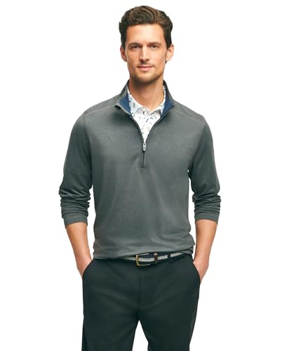 Men's Performance Stretch Long Sleeve Golf Half-Zip Sweater