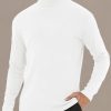 Men's Casual Slim Fit Half Turtleneck Shirts Basic Long Sleeve Undershirt Top Knitted Pullover
