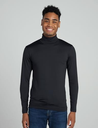 Mens Thermal Turtleneck Underwear Top Fleece Long Sleeve Shirt Base Layer Undershirt Lightweight Midweight M122/M124