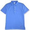 Mens Slim Fit Soft Knit Cotton Pocket Four Button Polo Shirt,