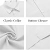 Mens Button Down Shirts Short Sleeve Casual Shirt Summer Untucked Dress Shirts