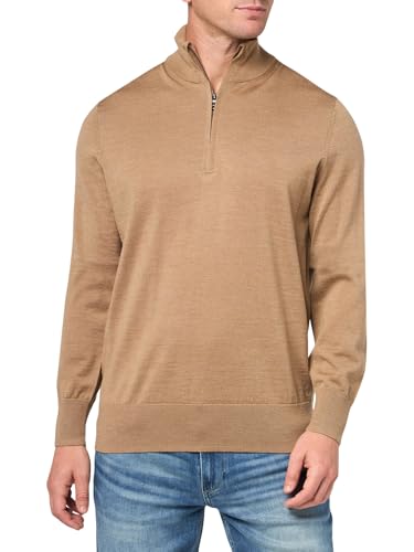 Men's Merino Wool Half-Zip Long Sleeve Sweater