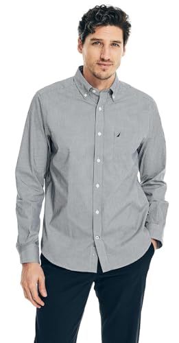 Men's Wrinkle Resistant Long Sleeve Button Front Shirt