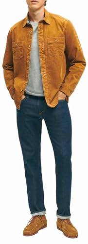 Men's Medium Wale Corduroy Shirt Jacket, Brown, Small