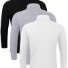 3 Pack Men's Turtleneck Sweater Ribbed Long Sleeve Mock Turtleneck Shirts Casual Knitted Basic Layer Pullover Top