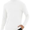Men's Casual Slim Fit Half Turtleneck Shirts Basic Long Sleeve Undershirt Top Knitted Pullover