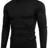 Men's Mock Turtleneck Sweater Slim Fit Half Turtleneck Long Sleeve Knit Pullover Thermal Casual Solid Knitwear