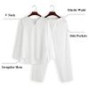 Men's 2 Pieces Cotton Linen Set Henley Shirt Long Sleeve and Casual Beach Pants Summer Yoga Outfits