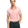 Men's Performance Stretch Short Sleeve Mini Stripe Golf Polo Shirt