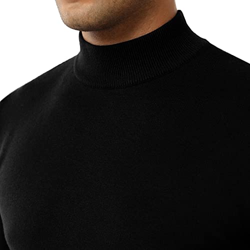Men's Mock Turtleneck Sweater Slim Fit Half Turtleneck Long Sleeve Knit Pullover Thermal Casual Solid Knitwear