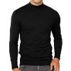 Men's Mock Turtleneck Sweater Slim Fit Half Turtleneck Long Sleeve Knit Pullover Thermal Casual Solid Knitwear