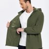 Mens Rain Jacket Lightweight Waterproof Raincoat Packable Rain Shell Jacket With Hood Golf Hiking Windbreaker
