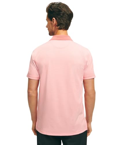 Men's Performance Stretch Short Sleeve Mini Stripe Golf Polo Shirt