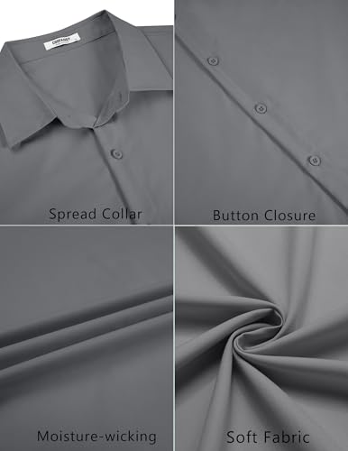 Men's Short Sleeve Button Down Casual Shirts for Men Summer Untucked Shirts