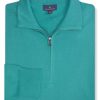 Mens Combed Cotton Quarter Zip Mock Neck Sweatshirt Sweater,