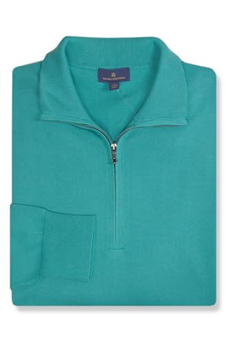 Mens Combed Cotton Quarter Zip Mock Neck Sweatshirt Sweater,