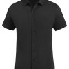 Mens Casual Button Down Shirt Short Sleeve Textured Shirt Summer Beach Vacation Shirts with Pocket