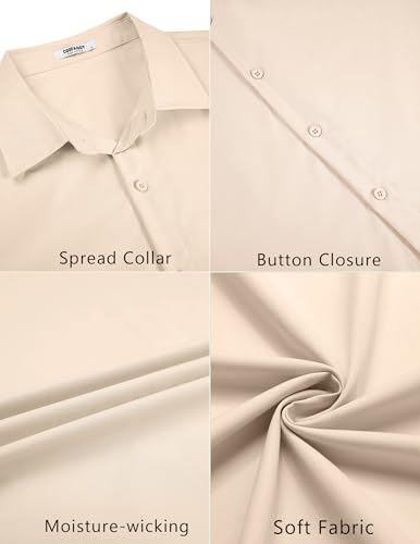 Men's Short Sleeve Button Down Casual Shirts for Men Summer Untucked Shirts