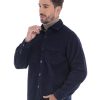 Men'S Corduroy Shirt Jacket Long Sleeve Shirts Button Down Shacket Casual Vintage