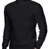 Mens Turtleneck Sweater Waffle Knit Long Sleeve Pullover Sweaters Solid Thermal Casual Pullovers