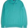 Mens Combed Cotton Quarter Zip Mock Neck Sweatshirt Sweater,