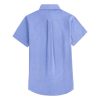 Men's Cotton Oxford Shirt Short Sleeve Button Down Business Casual with Chest Pocket for Gifts
