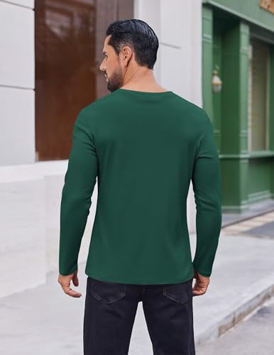 Thermal Shirts for Men Long Sleeve T Shirt Casual Basic Shirts Stretch Crew Neck Undershirts