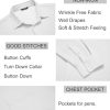 Mens Long Sleeve Button Down Shirts Wrinkle Free Untucked Shirts Casual Dress Shirt for Men