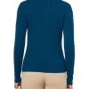Women's Cashmere Wool Cable Crewneck Sweater
