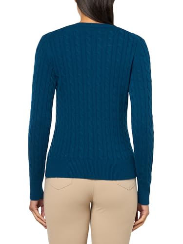 Women's Cashmere Wool Cable Crewneck Sweater