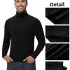 3 Pack Men's Turtleneck Sweater Ribbed Long Sleeve Mock Turtleneck Shirts Casual Knitted Basic Layer Pullover Top