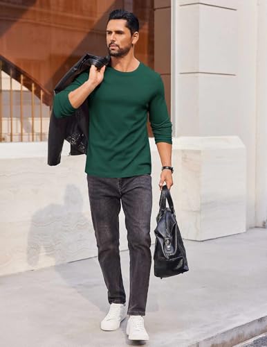 Thermal Shirts for Men Long Sleeve T Shirt Casual Basic Shirts Stretch Crew Neck Undershirts