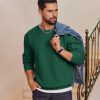 Men's Fleece Crewneck Sweatshirt Cotton Long Sleeve Pullover Casual Thermal Shirts
