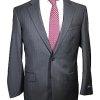 Madison Charcoal Suit with Pleated Pants Size 40 Reg