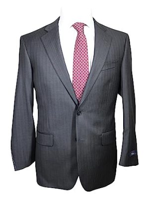 Madison Charcoal Suit with Pleated Pants Size 40 Reg