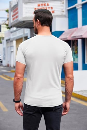 Men's Short Sleeve Loose fit Basic T-Shirt Active Performance Sports Tee Flag