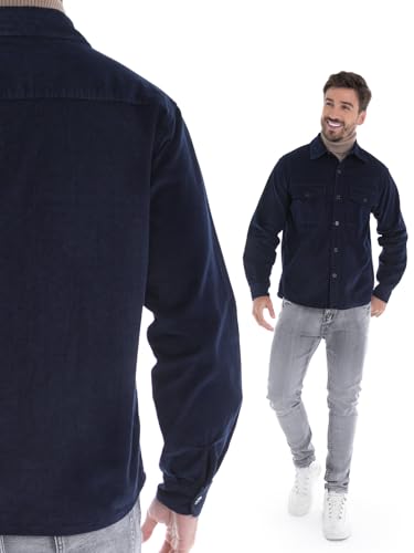 Men'S Corduroy Shirt Jacket Long Sleeve Shirts Button Down Shacket Casual Vintage