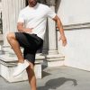 Men's 7 inch Casual Shorts Drawstring Waist Lightweight Quick Dry Summer Beach Board Shorts with Pockets