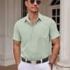 Mens Dress Shirts Short Sleeve Business Casual Shirts Regular Fit Casual Button Down Untucked Shirts