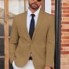 Men's Casual Blazer Lightweight Sport Coat One Button Suit Jacket